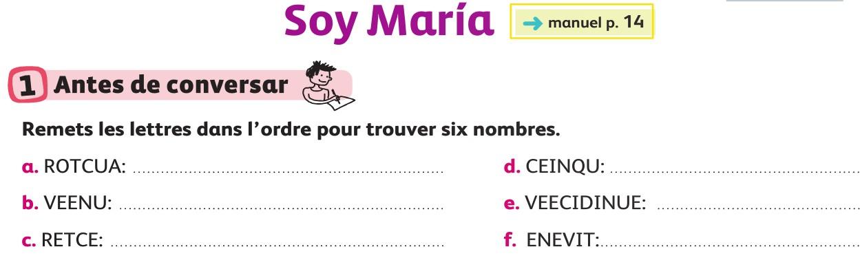Ejercicio números