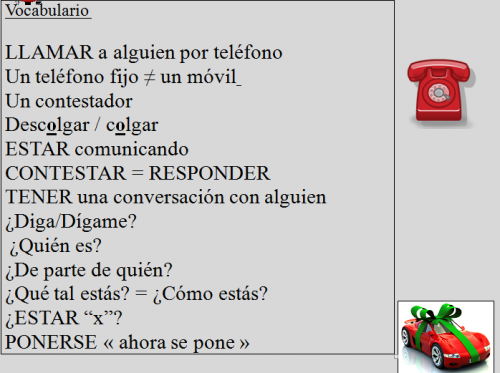 Vocabulario telefonico